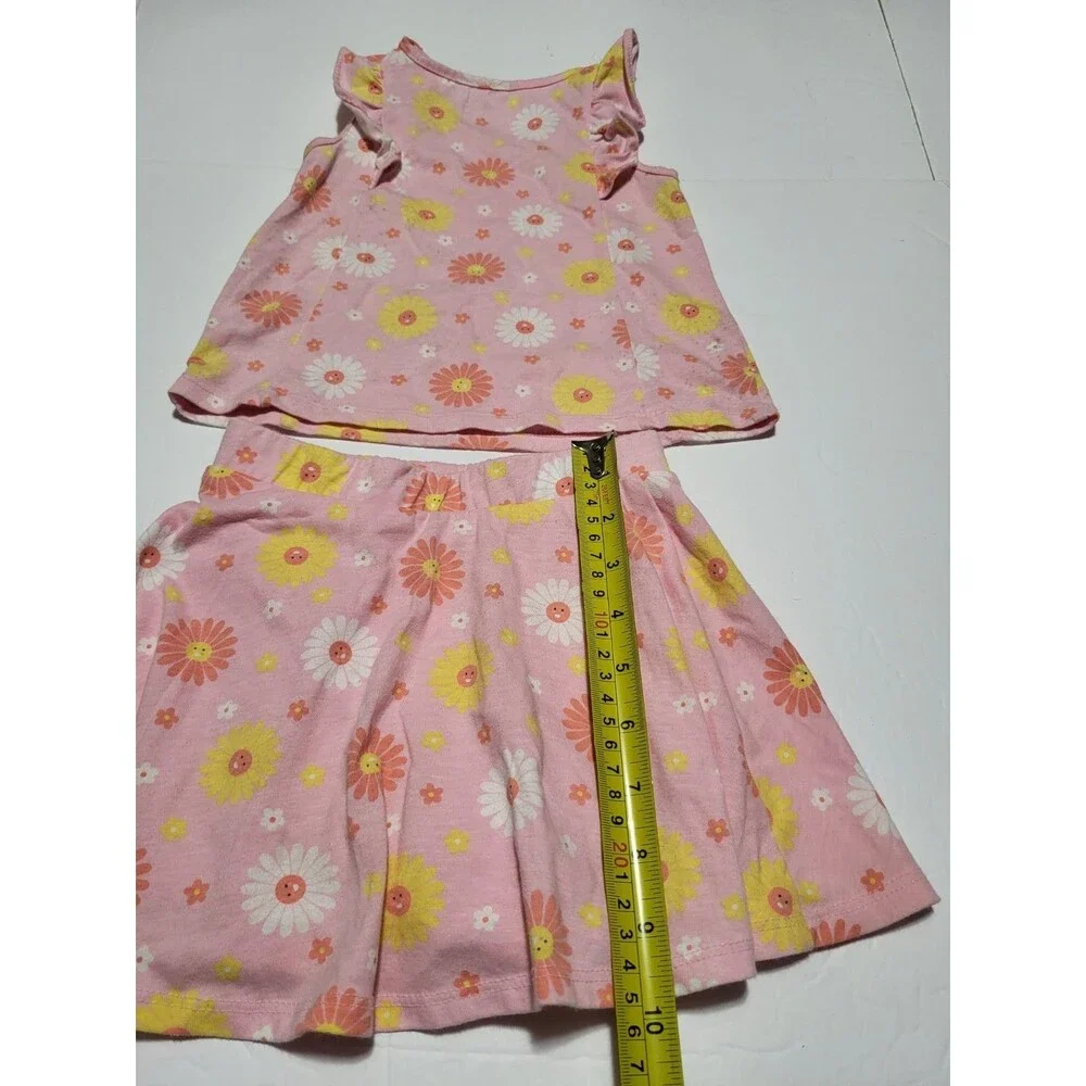 (#9) The Childer's Place Girl Pink Top & Skirt Outfit Toddler 2T